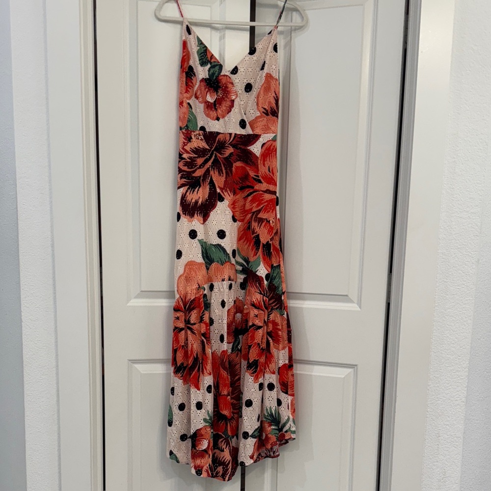 Floral Polka Dot Maxi Dress